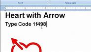 Heart With Arrow 💘 Emoji in Ms Word #shorts #computerthecourse #msword #msoffice