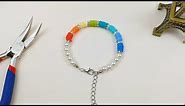 DIY Polymer Clay Pearl Bracelet|Easy Heishi&Pearl Beaded Bracelets