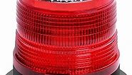 RISOON Solar Strobe Warning Safety Flashing Light/Ceiling Strobe Light, with Strong Magnetic Base Waterproof for Construction, Traffic, Factory, Crane Tower, Boat Navigation (Red)