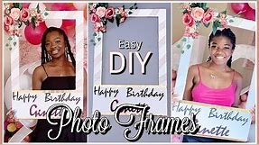 How To Make Photo Frame For Birthday Party | Dollar Tree Foam Board DIY | Bridal Shower Ideas