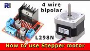 Control Position and Speed of Stepper motor with L298N module using Arduino