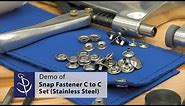 Installation Demo of DOT® Snap Fastener Cloth to Cloth Set (Stainless Steel) - Item #444001