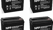 NP6-225Ah (T16, 4 Pcs) 6V 225Ah Golf Cart Battery, AGM Rechargeable Battery, Replace V6-225,Pallet Jack, Ideal for Solar Setup, Trolling Motor, RV, Marine, Wheelchair, Camping and Sightseeing Car
