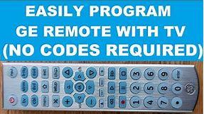 How to Program GE Universal Remote with TV using Auto Code Search Method