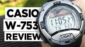 #CASIO W-753 (Module 2926) Digital Watch Hands on Review - The Moon and Tide Data Watch from Casio!