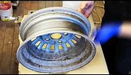 Powder Coating A Rusted Steel Wheel At Home DIY Restoration