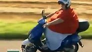 fat guy on bike