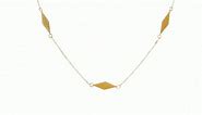 14k Yellow Gold Fancy Beaded Chain Necklace, 18