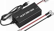 LiTime 12V 20A Lithium Battery Charger 14.6V LiFePO4 Battery Charger AC-DC Smart Charger with Anderson Connector LED Indicator Special for Lithium LiFePO4 Deep Cycle Rechargeable Batteries of Boat, RV