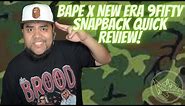 NEW ERA X BAPE 9FIFTY SNAPBACK HAT PICKUP / REVIEW! (WHITE / BLACK)!