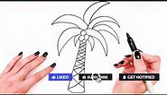 How To Draw A Palm Tree Step By Step 🌴| Palm Tree Drawing EASY | Drawing For Kids |