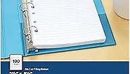 Avery Mini Binder Filler Paper for 3 Ring Binders or 7 Ring Binders, College Ruled, 5.5" x 8.5", 100 Sheets (14230)
