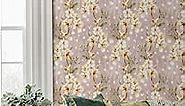 Floralplus Peel and Stick Wallpaper Floral Vintage Flower Wallpaper Stick On Wallpaper Purple Contact Paper for Cabinet Countertop Home Decor 118 * 17.7in