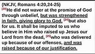 Justification Of God - Romans 4: 20, 24, 25