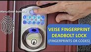 Veise Fingerprint Digital Deadbolt Door Lock - Installation and Setup