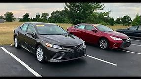2018 vs. 2017 Toyota Camry XLE Review & Start-up at Massey Toyota