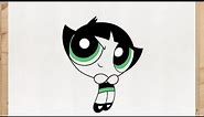 How to Draw BUTTERCUP from Powerpuff Girls step by step Easy