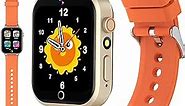 Kids Smart Watches Girls with 26 Games, High-Resolution Touchscreen Camera Flashlight Music Player for Girls Watches Ages 7-10, Kids Watch for Girls Toys 8-10 Years Old Birthday Gifts-Orange