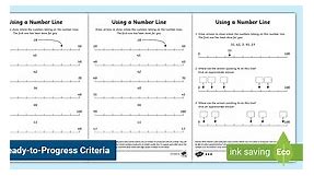Number Lines Worksheets