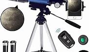ToyerBee Telescope for Adults & Kids, 70mm Aperture (15X-150X) Portable Refractor Telescopes for Astronomy Beginners, 300mm Professional Travel Telescope with A Smartphone Adapter& Wireless Remote