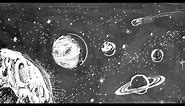 Pen and Ink Drawing Tutorials | How to draw outer space with planets stars