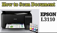 How to Scan a Document using EPSON L3110