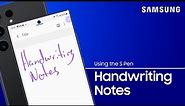 How to convert S Pen handwritten notes to text in the Samsung Notes App | Samsung US