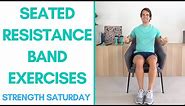 Whole Body Seated Resistance Band Exercises For Seniors (10 Minutes)