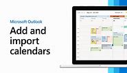 Add and import calendars