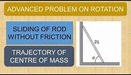 Rotational Mechanics | Advanced Problem | Sliding of a Rod in contact with Smooth Floor and Wall