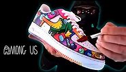 PERSONALIZO UNOS NIKE AIR FORCE 1 DE AMONG US | POSCA | CUSTOMIZED AIR FORCE 1 AMONG US