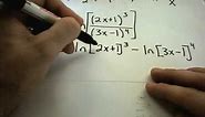 ❖ Derivatives of Logarithmic Functions ❖