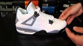 Air Jordan IV (4) White/ Cement Grey