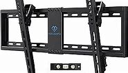 PERLESMITH UL Listed TV Mount for Most 37-82 inch TV, Universal Tilt TV Wall Mount Fits 16”- 24” Wood Stud with Loading 132 lbs & Max VESA 600x400mm, Low Profile Flat Wall Mount Bracket PSLTK1