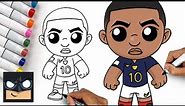 How To Draw Kylian Mbappe | World Cup 2022