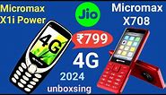 Best 4G Phone | Micromax X1i Power Selfie 4G keypad phone unboxsing | Micromax X708 4g unboxing