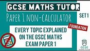 Every Topic on the Paper 1 GCSE Maths Exam May 2023 | Foundation | Set 1 | Edexcel, AQA, OCR