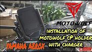 How to install motowolf cellphone holder with charger |aerox|