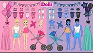 PAPER DOLLS FAMILY DRESS UP & NEWBORN CARE PAPER CRAFT DIY