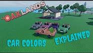 Oaklands - Car Colors explained