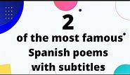 Spanish lessons: Spanish poetry with English subtitles