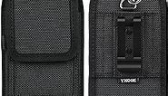 ykooe Cell Phone Holster for iPhone 15 Pro, iPhone 15, iPhone 14 Pro, iPhone 14, iPhone 13 Pro, iPhone 13, iPhone 12 Pro, iPhone 12, iPhone 11 Pro, iPhone XR, iPhone Xs, Black – L