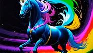 Majestic Unicorn running across a rainbow. Art and animation belongs to me.