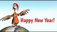 🎅 Funny Happy New Year 2017 from Rooster