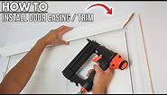 How To Install Door Trim Casing For Beginners! DIY Molding Install Made EASY!