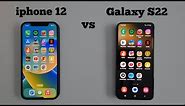 Samsung S22 VS iphone 12 || Speed Test