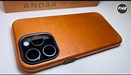 Iphone 15 pro max leather case by Andar the Aspen