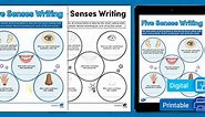 Five Senses Writing Graphic Organizer for 6th-8th Grade