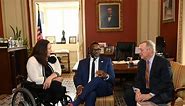 Brandon Johnson meets Vice President Kamala Harris, works Capitol Hill