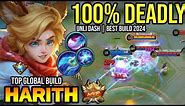 HARITH BEST BUILD 2024 | TOP GLOBAL HARITH GAMEPLAY | MOBILE LEGENDS✓